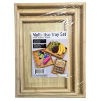 3 Piece Nesting Serving Tray Set