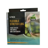 6 Pack Reusable Silicone Stretch Lids Flexible Food Covers for Bowls and Containers