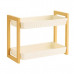 2-Tier Bamboo and Plastic Shelf Space Saving Organizer 2-Tier Bamboo and Plastic Shelf Space Saving Organizer