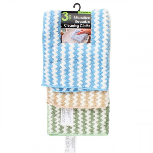 3 Pack Microfiber Reusable Cleaning Cloths 3 Pack Microfiber Reusable Cleaning Cloths