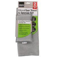 Microfiber Household Drying Towel and Sponge Set