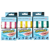 3 Pack Multi-Color All-Purpose Scrub Sponges Set