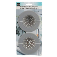 Set of 2  In-Sink Silicone Drain Flexible Strainers