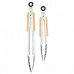 2 Piece Kitchen Tongs Set with Beech Wood Studded Handles 2 Piece Kitchen Tongs Set with Beech Wood Studded Handles