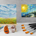 5 Piece Paint Brush Set for Acrylic, Oil,  Watercolor Painting