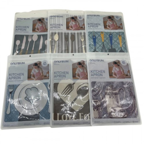 Assorted Design Waterproof Kitchen Apron with Pockets Assorted Design Waterproof Kitchen Apron with Pockets