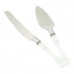 2 Piece Cake Cutting Knife and Server with Clear Acrylic Handles 2 Piece Cake Cutting Knife and Server with Clear Acrylic Handles