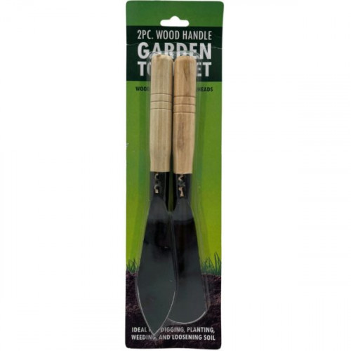 2 Piece Wood Handle Lawn and Garden Tool Set 2 Piece Wood Handle Lawn and Garden Tool Set