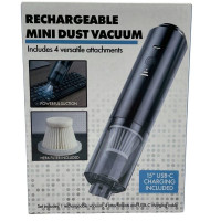 Rechargeable Handheld Mini Dust Vacuum with 4 Head Attachments