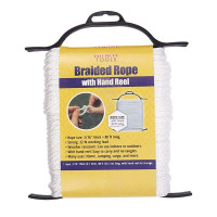 80' Braided Utility Rope with Hand Reel 3/16in Thick 22lb Capacity
