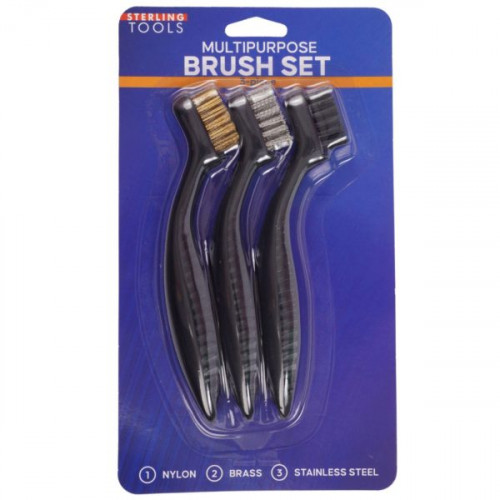 3 Piece Multipurpose Wire Brush Set 3 Piece Multipurpose Wire Brush Set