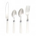 16 Piece Cutlery Set with White Handles 16 Piece Cutlery Set with White Handles