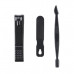 3 Piece Anodized Steel Black Finish Nail Care Set 3 Piece Anodized Steel Black Finish Nail Care Set
