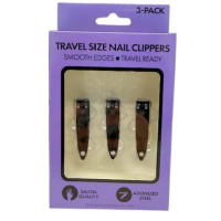3 Piece Mini Compact Travel Size Nail Clipper Set