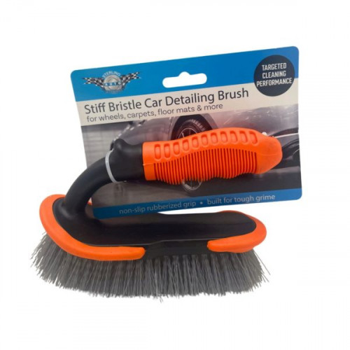 Car Detailing Brush with Stiff Bristles for Cleaning Tires and Carpet