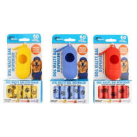 Dog Waste Bag Dispenser with 4 Scented Poop Bag Rolls