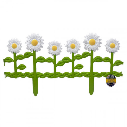 Decorative Daisy Flowers Picket Border Garden Fence Decorative Daisy Flowers Picket Border Garden Fence