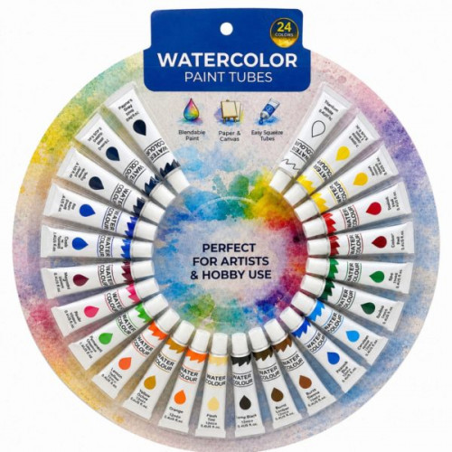 24 Piece Watercolor Paint Tube Set