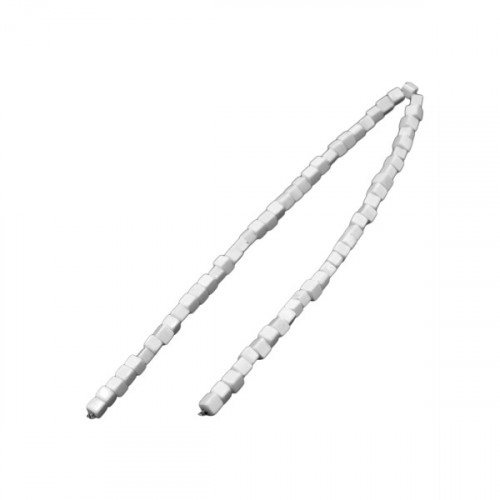 Small White Cube Beads on String