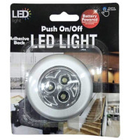Round LED Push Light Night Adhesive Battery Operated