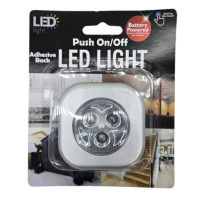 Small Square LED Push Light Night Adhesive Battery Operated in Assorted Colors