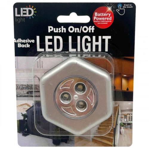 Hexagon Puck Light Stick On LED Push Light Night Battery Operated Hexagon Puck Light Stick On LED Push Light Night Battery Operated