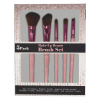 5 Piece Rose Gold Makeup Brush Set