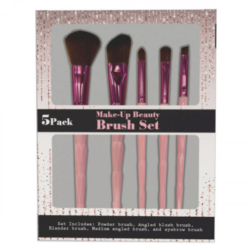 5 Piece Rose Gold Makeup Brush Set 5 Piece Rose Gold Makeup Brush Set