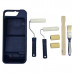 9 Piece Small Paint Tool Kit with Rollers, Paint Brush, Mixer and Tray with built in Handle 9 Piece Small Paint Tool Kit with Rollers, Paint Brush, Mixer and Tray with built in Handle