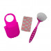 3 Piece Kitchen Sink Scrubber with Caddy Sponge Holder Set 3 Piece Kitchen Sink Scrubber with Caddy Sponge Holder Set