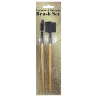 2 Piece Eyebrow Brush and Eyelash Beauty Comb Set