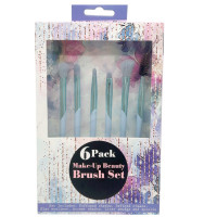 6 Piece Blue Eye Makeup Brush Set
