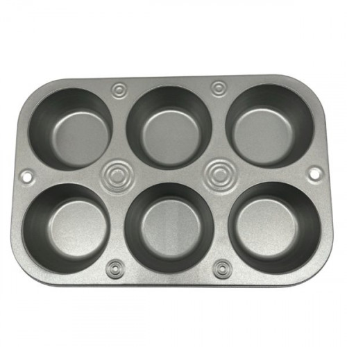 6-Cup Non-Stick Cupcake and Muffin Bakeware Pan 6-Cup Non-Stick Cupcake and Muffin Bakeware Pan