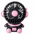 Black and Pink USB Rechargeable Astronaut Desktop Fan Black and Pink USB Rechargeable Astronaut Desktop Fan