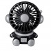 Black and Silver USB Rechargeable Astronaut Desktop Fan Black and Silver USB Rechargeable Astronaut Desktop Fan