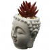 Buddha Head Statue Planter with Fake Plants and Rocks Buddha Head Statue Planter with Fake Plants and Rocks