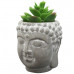 Decorative Buddha Head Statue Planter with Fake Plants and Rocks Decorative Buddha Head Statue Planter with Fake Plants and Rocks