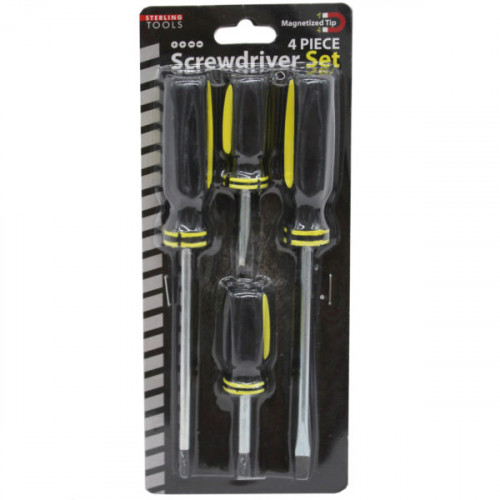 4 Pack Philips and Slotted Screwdriver Set 4 Pack Philips and Slotted Screwdriver Set