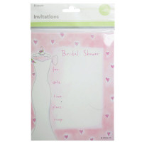 8 Count  Dress Bridal Shower Invitation Set