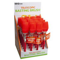 Extendable Silicone Barbecue Brush with Telescoping Handle Countertop Display