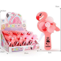Flamingo Hand Action Fan