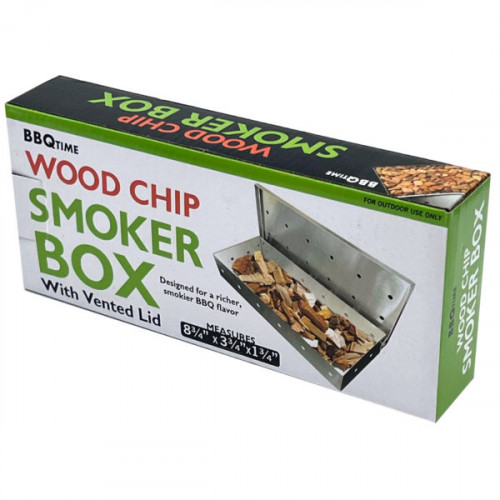 Barbecue Smoker Box with Hinged Vented Lid Barbecue Smoker Box with Hinged Vented Lid