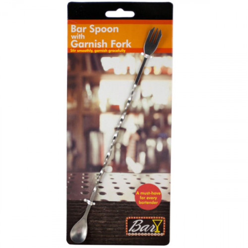 Bar Spoon with Garnish Fork Bar Spoon with Garnish Fork