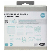 WE-R 14 Piece Journaling Themed Letterpress Plates