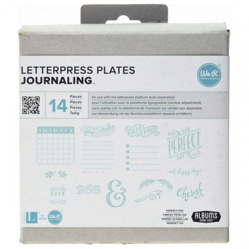 WE-R 14 Piece Journaling Themed Letterpress Plates WE-R 14 Piece Journaling Themed Letterpress Plates