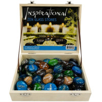 Inspirational Zen Glass Stones Countertop Display