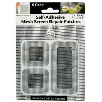 6 Pack Self-Adhesive Mesh Screen Repair Patches