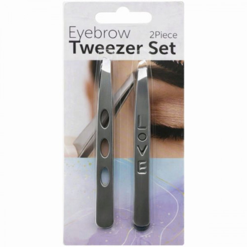2 Pack Angled Beauty Eyebrow Tweezer Set 2 Pack Angled Beauty Eyebrow Tweezer Set