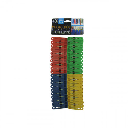 Multi-Colored Plastic Clothespins Multi-Colored Plastic Clothespins