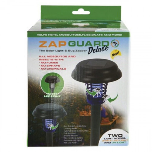 Zap Guard Deluxe Solar Powered Chemical Free Outdoor Light and Bug Zapper Zap Guard Deluxe Solar Powered Chemical Free Outdoor Light and Bug Zapper